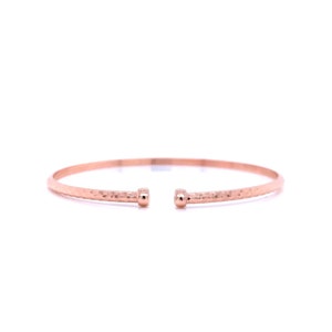 Jewellery gift present thanksgiving Christmas Silver/Rose Gold Flex Bangle, Half-Round, Hammered, Infinity Weave Bangle, Silver Tubogas