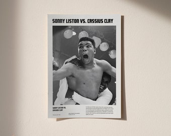 モハメドアリ vs ソニーリストン　大型 ポスター 追悼モハメドアリ名場面ポスター(ヨコ/アリvsリストン