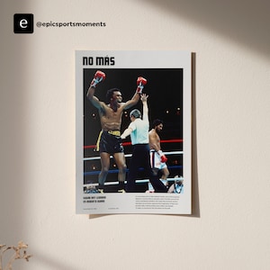 Keine Màs | Sugar Ray Leonard gegen Roberto Durán | 25.November 1980 | Boxen Wandposter