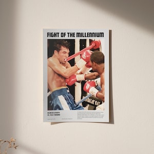 Lotta del Millennio / Oscar De La Hoya contro Felix Trinidad / 18 septembre 1999 / Poster da muro di boxe