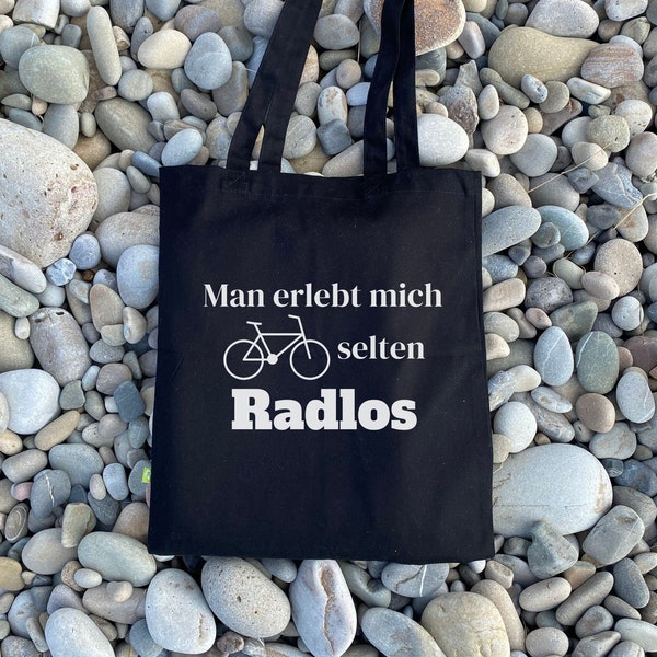 große und stabile Tasche mit Spruch, Radler Kollege Geschenkidee Rennrad Einkaufstasche witzig Radfahrer Tragetasche Geschenk Fahrrad Beutel