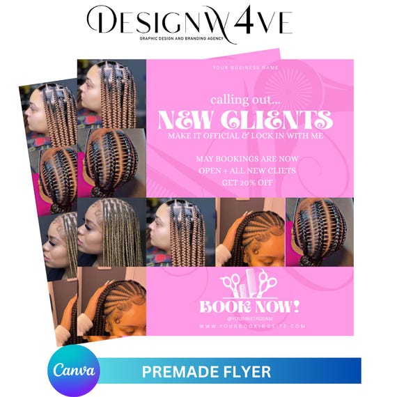 Braids Specials Flyer: DIY Template for Instagram (Premade)