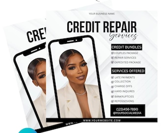 Credit Repair Services Flyer Template: Social Media Ready Designs (Canva)