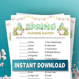 Spring Matching Game, Flower Match, Fun Spring Games, Spring Break, Fun Springtime Activity, Hello Spring, Flower Matching Printable