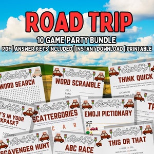 Road Trip Games Bundle, Travel Games, Nature Games, Activities For Kids, Car Games, Family Travel games, Fun Vacation Games, Trip Printables