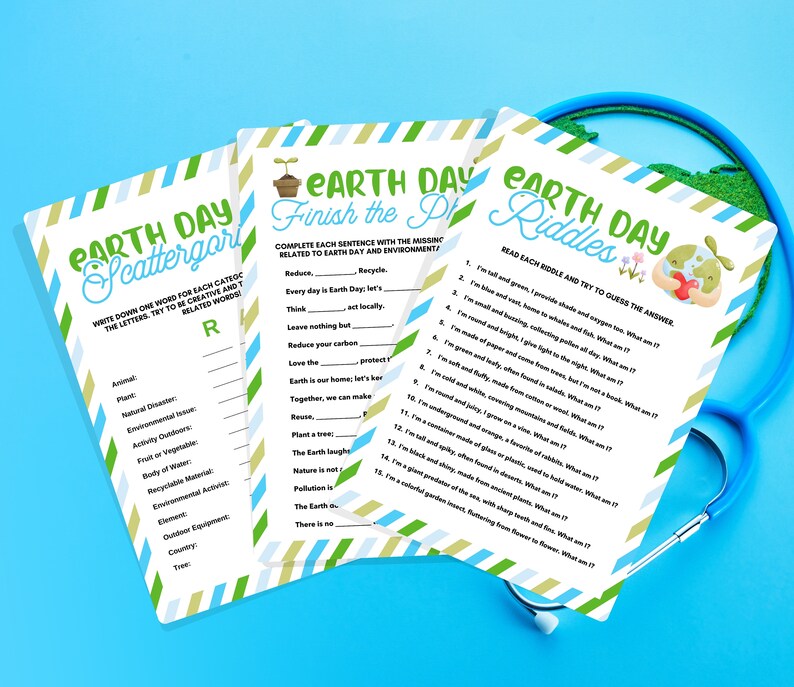 Earth Day Game Bundle, Earth Day Games, Zero Waste, Earth Day Activity ...