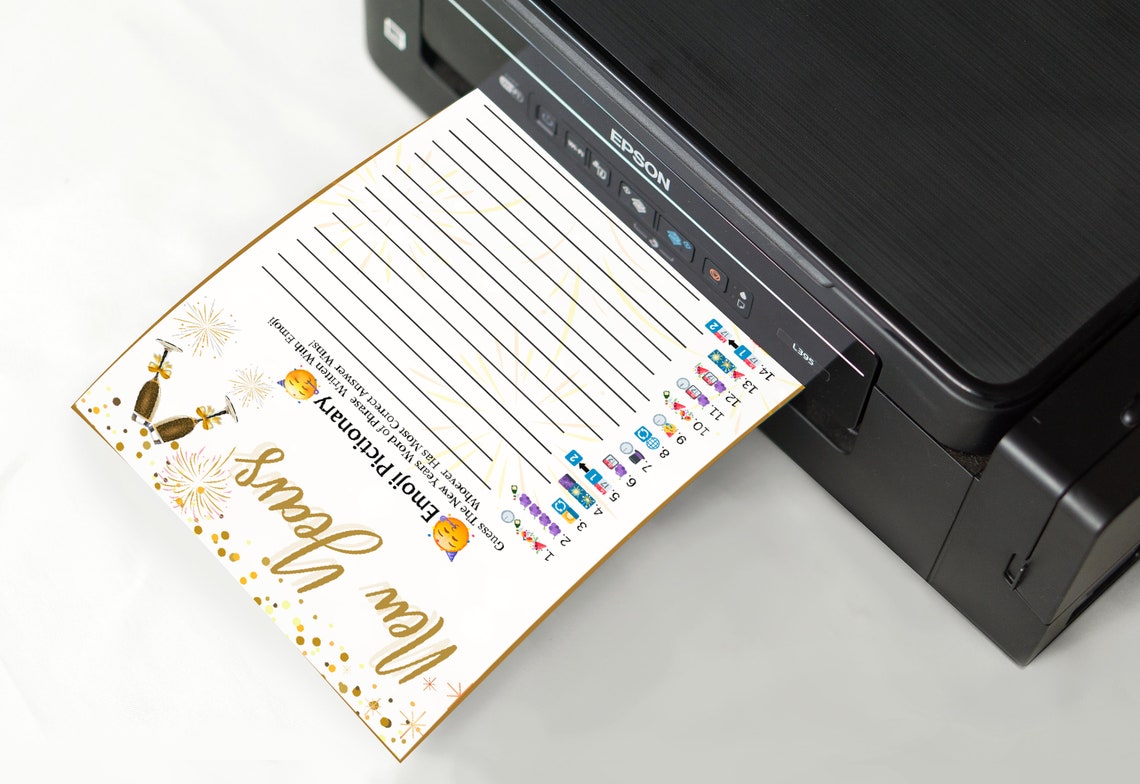 New Years Emoji Pictionary, Emoji Pictionary Game, New Years Game ...