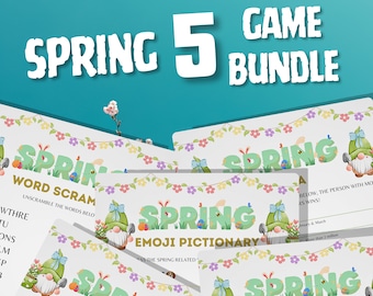 Spring Game Bundle, Spring Games, Fun Activities for Spring, Springtime, Spring Season, Party Games, Spring Printables For Kids And Adults