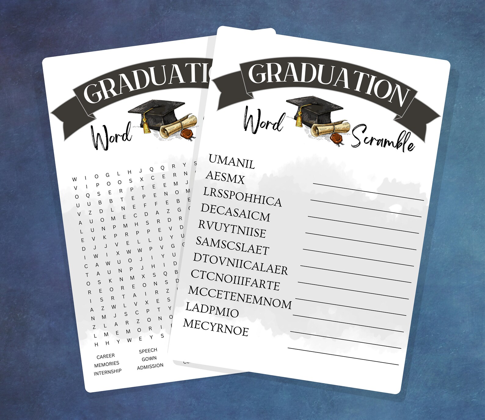 Graduation Game Bundle, Graduation Games, Games for All Ages, Fun Grad ...