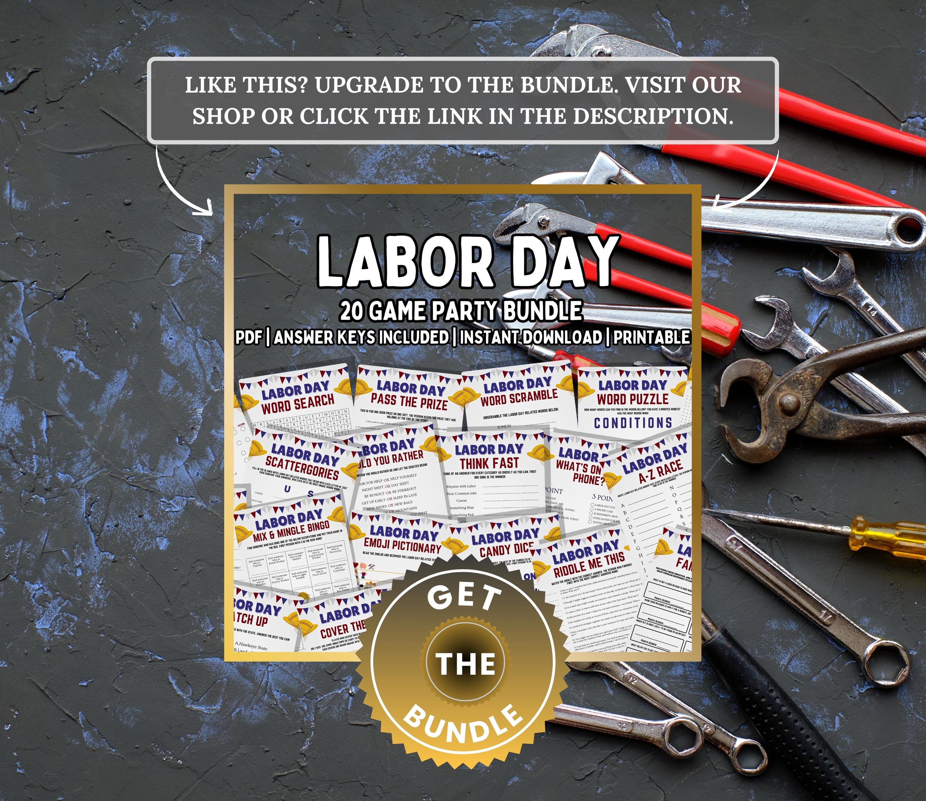 Labor Day Emoji Pictionary Game, Emoji Quiz, Career Game, Work Party ...