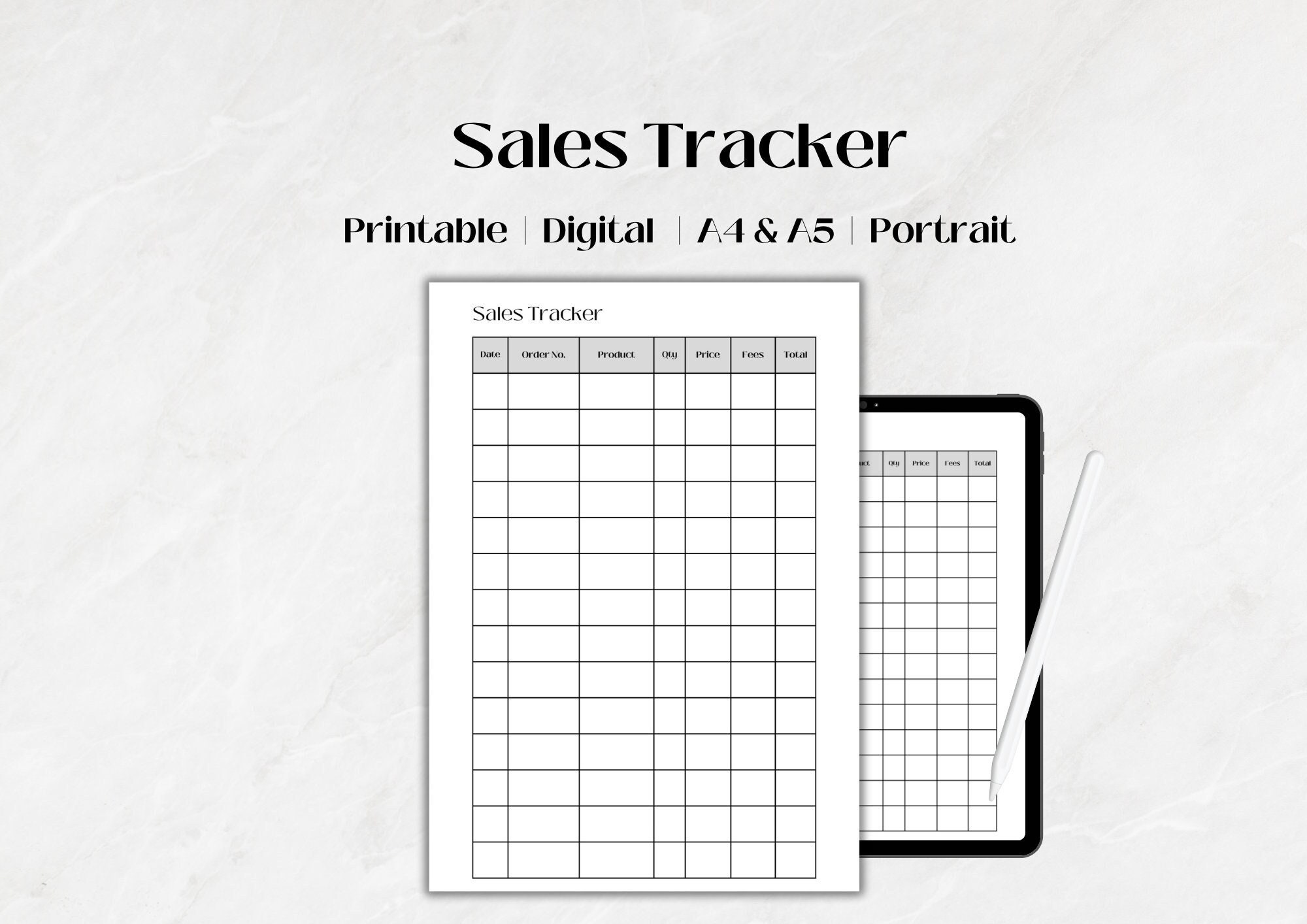 Sales Tracker Printable, Sales Log, Sales Record, Business Sales ...