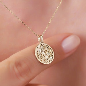 14K Gold Clover Necklace for Women | Stylish Gold Charm Pendant | Real Gold Jewelry | Gift for Her | Mother's Day Gift