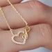 10k 14k Solid Gold Heart and Infinity Necklace, Personalized Infinity ...