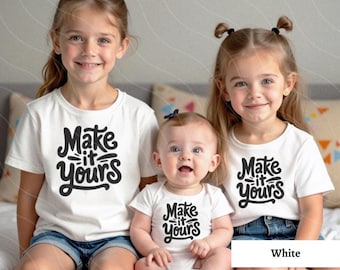 Kids Shirt Mockup: Toddler, Infant, Youth White T-Shirt (PNG Digital Download)