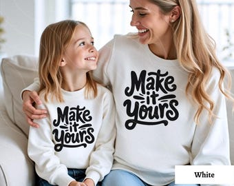 Mommy and Me Sweatshirt Mockup: Gildan 18000 Bundle (Digital Download)