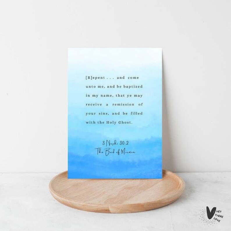 Baptism Scriptures Printable Download, Church of Jesus Christ of Latter ...