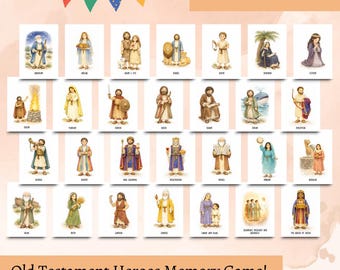 Old Testament Heroes Memory Match Game - Come Follow Me Primary Activity (Digital Download)