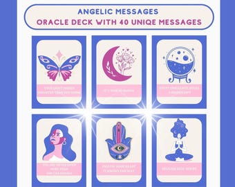 Angel Numbers Oracle Deck Printable Messages Cards Answer Deck Digital Download