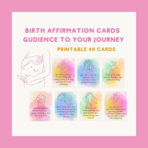 Geburt Affirmation Schwangerschaft Karten Printable Orakel Deck New Mom Geschenk