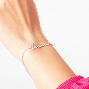 Handwrite Name Bracelet - A Personalized Expression of Grace and Beauty - Sterling Silver Initial Bracelet