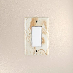 Light Switch Covers, Wall plates, Switch plates, Marble Home Decor, Decorative Switch Plates, Marbling Decor