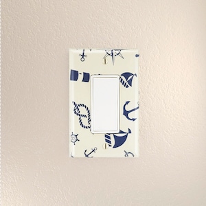 Light Switch Covers, Wall plates, Switch plates, Home Decor, Decorative Switch Plates, Nautical Decor, Ocean Theme, Maritime Room Decor