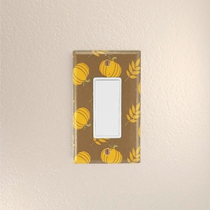 Thanksgiving Light Switch Covers, Wall plates, Switch plates, Fall Home Decor, Holiday Decor, Pumpkin Home Decor, Decorative Switch Plates
