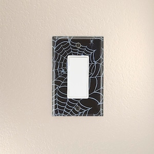 Holiday Light Switch Covers, Wall plates, Switch plates, Halloween Home Decor, Holiday Decor, Spider Web Decor, Decorative Switch Plates
