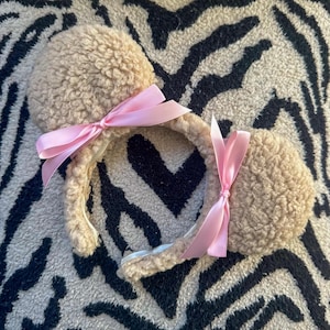 Sherpa Minnie Ears | Minimilist Mickey Ears | Double Bow Minnie Ears