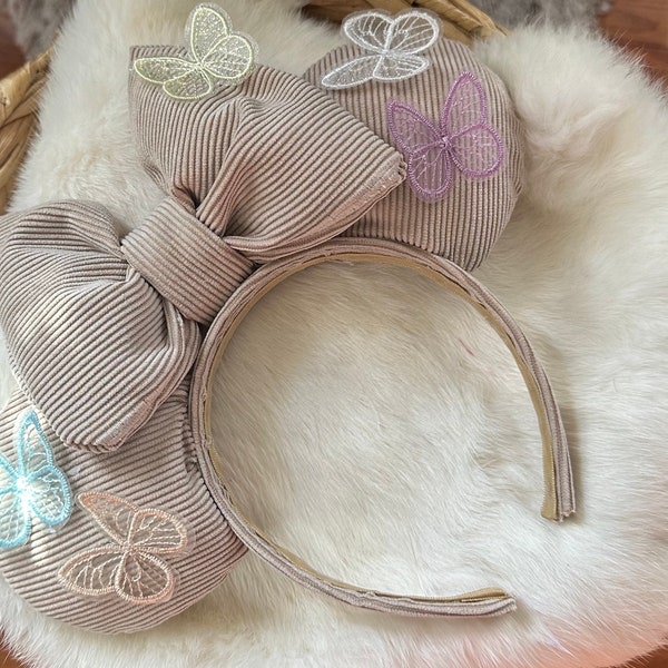 Butterfly Pastel Corduroy Minnie Ears