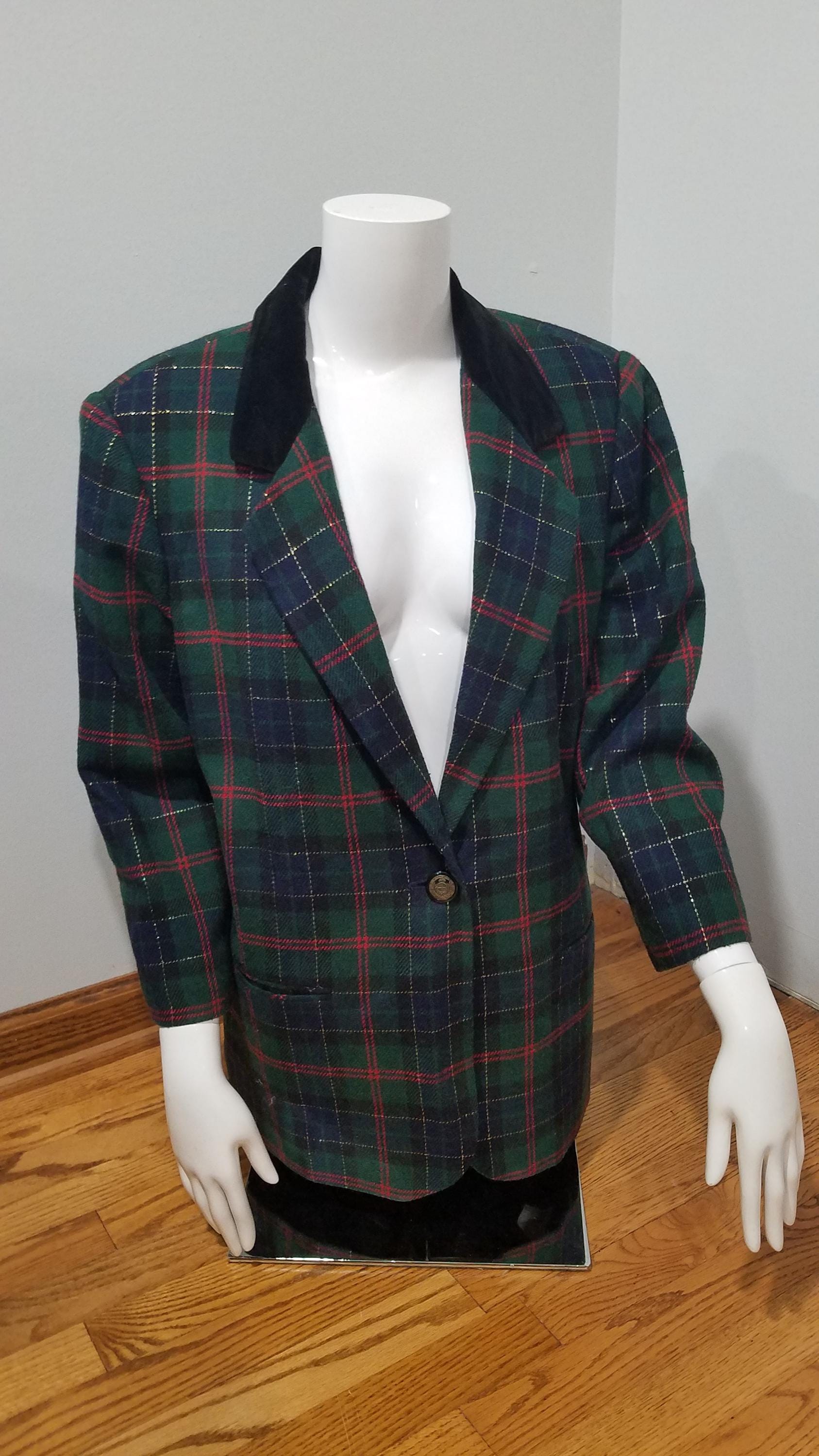 Petite Plaid Blazer