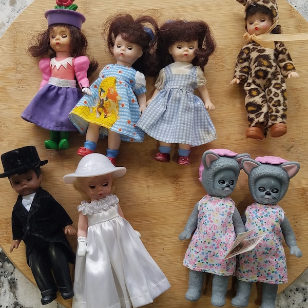 Vintage Madame Alexander McDonald's Happy Meal Dolls / Dorothy / Bride / Groom / Wendy Bad Wolf / Flower Munchkin / Collectable / Figures