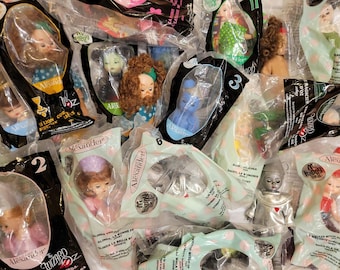 Vintage Madame Alexander Alexander Glückliche Mahlzeit Der Zauberer von Oz Puppen / Tin Man Hexen / Feiger Löwe / Glinda / Dorothy / Vogelscheuche / Munchkin