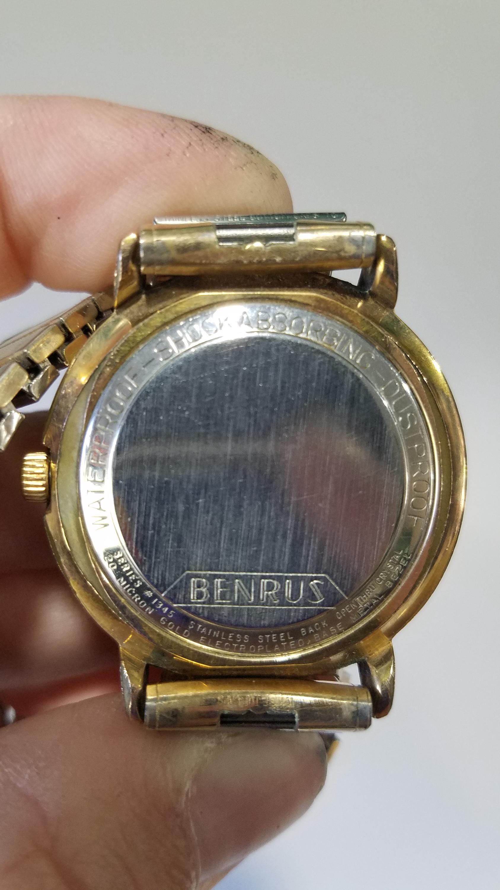 benrus 20 micron gold watch