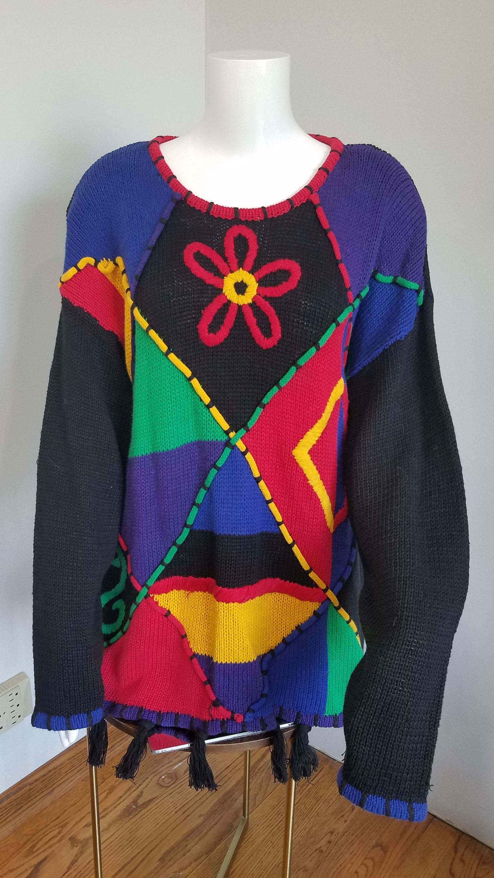 80–90s International Sportswear Knit Loop Pullover Sweater 