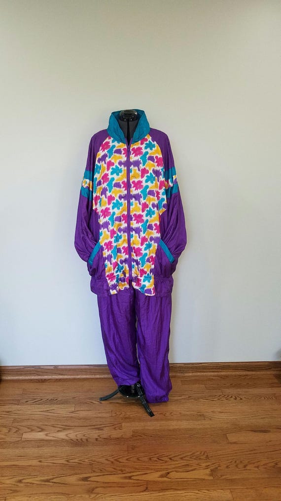 Vintage 80s 90s Active Elements Jogging Suit 2 Pi… - image 1