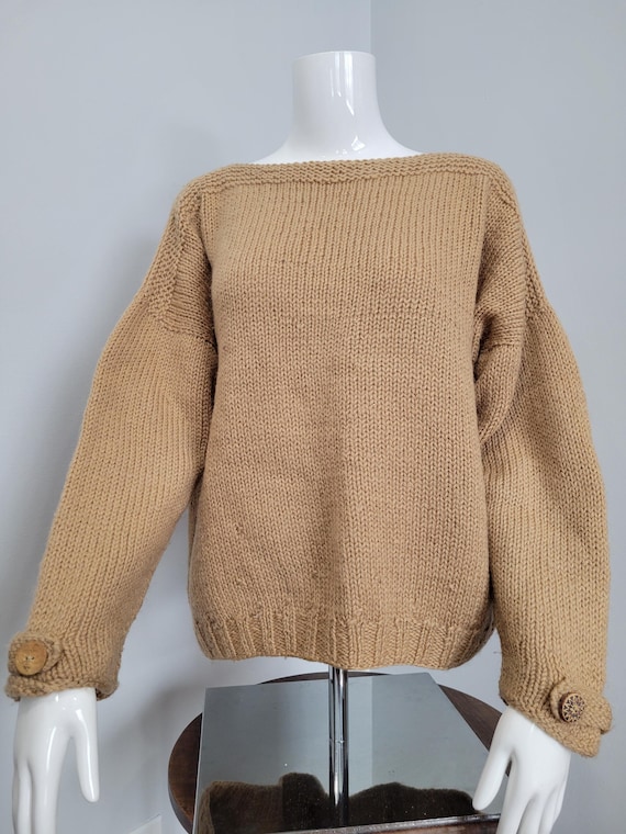 Vintage Long Sleeve Patterned Pullover Sweater / … - image 1
