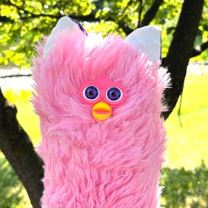 Long Furby XL - 3 Feet long, very thick, plush long furby with ears, extra cursed