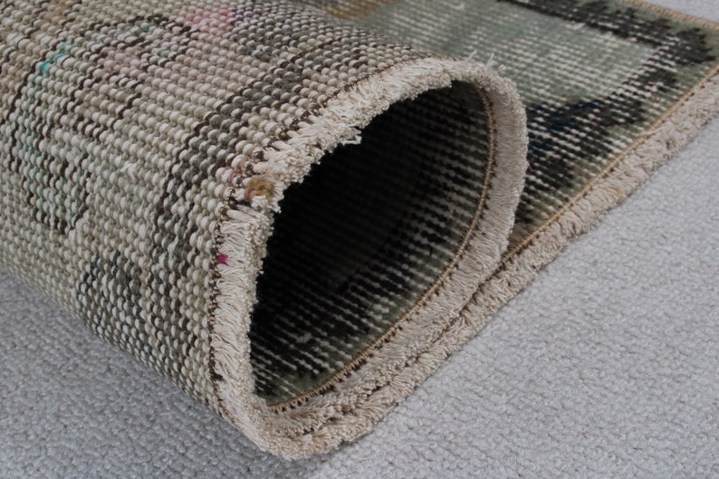 Small Rug, Turkish Rug, Vintage Rug, Antique Rug, Rugs for Bedroom, 1.7x2.5 Ft Gray Rug