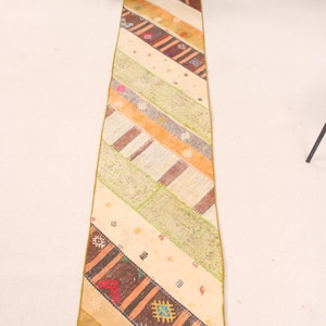 Patchwork Rug, Turkish Rug, 2x8 Runner Rugs, Vintage Rug, Antique Oushak Rug, Rugs For Kitchen, 1.6x8.1 ft Beige Rug, Decorative Wool Rug,