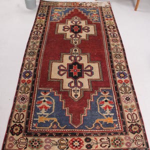 Turkish Rug, 4x7 Area Rug, Vintage Rug, Anatolian Rug, Rugs For Dining Room, 3.7x7.3 ft Purple Rug, Wool Rug With Tassels, Vintage Decor,