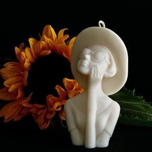 Vela elegante para senhora, mulher vela, Kerzenfrau, cera de soja, Kerzen, vela estética, velas esculturais, busto de mulher, corpo feminino, presente, decoração de casa