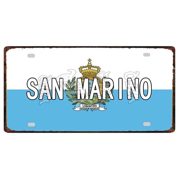 San Marino Kennzeichen USA Car Number Plate