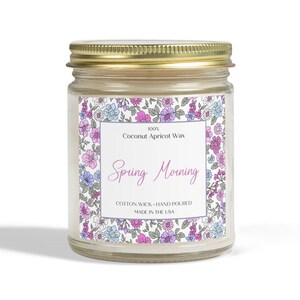 Scented Candles, Spring Morning Candle, Lilac Purple Floral Decor, Gift for Her, Shabby Chic Home Decor, Mother&#39;s Day Gift, Spring decor