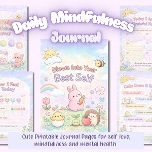 Kawaii Teen Girl Journal Printable | Self Love & Mental Health Planner ...