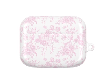 Chinoiserie AirPod Cases, Floral AirPods Cover for Women, Love Shack Fancy Inspired Earphone Holder, Pink Designer Case, Gift for Her, Cute