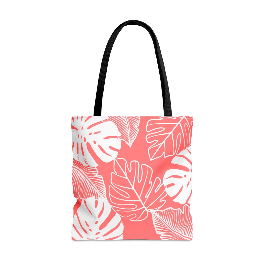 Coral Oasis Hawaiian Tote Bag Vacation Holiday Bag Beach Etsy