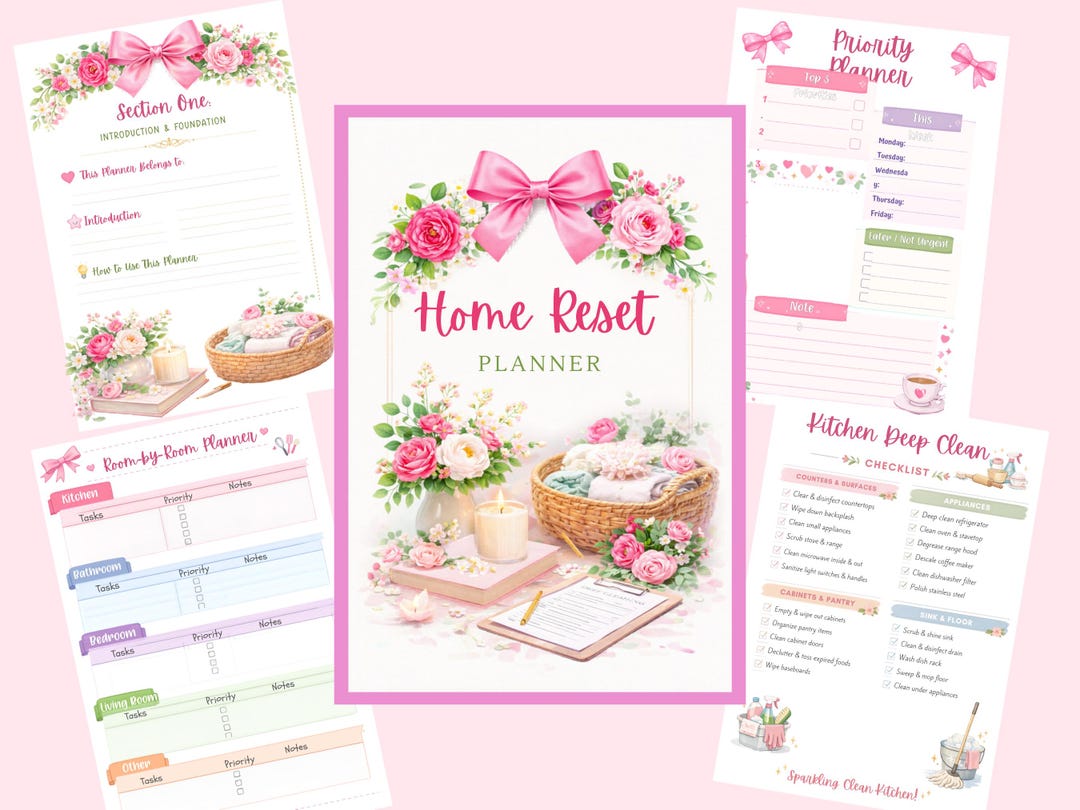 Ultimate Home Reset Cleaning Planner | Deep Clean Checklist Bundle ...