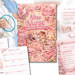 Nurse Survival Bundle Printable PDF, Nursing Essentials Guide, New Grad RN Cheat Sheet, Nurse Starter Kit,  Study Guide, Nurse Gift