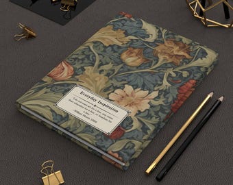 William Morris-Inspired Floral Journal, Vintage Botanical Print Diary, Elegant Floral Journal, Gift for writers, Gift for her, self care